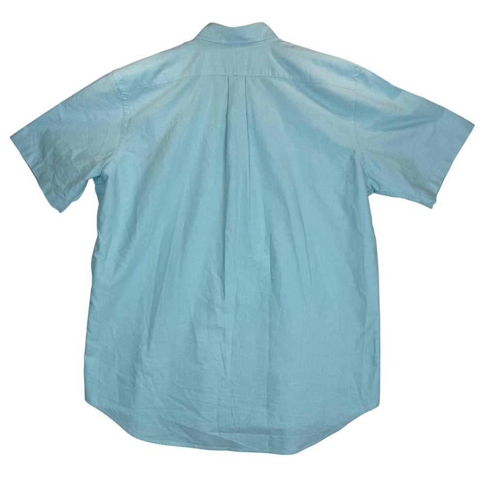 Polo Ralph Lauren Classic Fit Button Down Short Sleeve Shirt Teal Casual Sz XLT - Picture 2 of 7